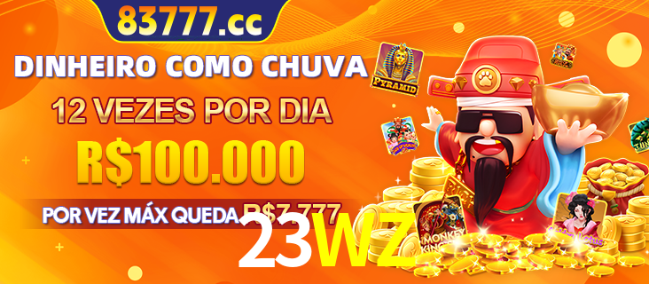 Banner do programa de recompensas Recomende para amigos do 23WZ, detalhando os bônus por convidar amigos, com prêmios que chegam a R$288.888.